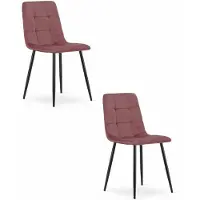 Leobert Chaise Valora KARA Rose x2 - Lot de 2 chaises roses pour un style de vie dynamique