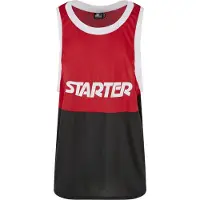 Starter T-Shirt rouge clair / noir / blanc