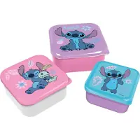 Stor Stitch - Aquarelle - Boîtes à snacks - 3 pièces