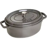 Staub Oval 29 Cm Cocotte Argenté