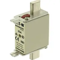 Eaton Cartouche fusible, basse tension, 25 A, AC 500 V, 120 kA, NH000, gL/gG, IEC, double témoin, languette de préhension sous tension 25NHG000B