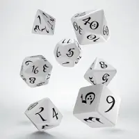Q-workshop SCLE02 - Classic RPG blanc & noir, jeu de dés (7 pièces)