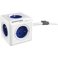Allocacoc PowerCube Extended Extension d'alimentation de type E 1,5 m 5 prise(s) CA Intérieur Bleu