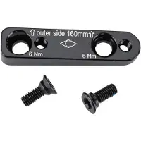 Campagnolo Flat Mount Rear Disc Brake Caliper Adapter Noir 160 mm