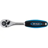 SW-Stahl Clé à cliquet fine en acier, 1/4 de pouce, avec 72 dents