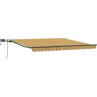 vidaXL Store banne télescopique multicolore 450 x 300 cm en tissu et aluminium