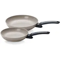 Fissler Ceratal Evo Classic 112-002-02-100-0 Warm Grey, set de 2 poêles, 24 et 28 cm