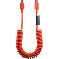 Native Union , câble spiralé USB-C vers USB-C 60 W, 1,2 m, série POP, recharge rapide, rouge
