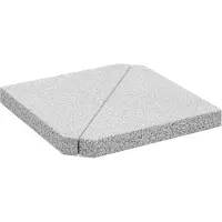vidaXL Parasol -Plaques de football 2 pcs. triangulaires 14 kg gris granit