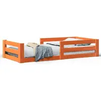 vidaXL Lit en bois massif sans matelas pin brun cireux 100x200