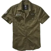 Brandit Chemise manches courtes de - Chemise Manches Courtes Vintage Luis - S - 4XL - pour Homme - olive - Taille XXL