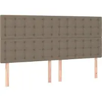 vidaXL Têtes de lit 4 pcs. Taupe 90x5x78/88 cm Tissu