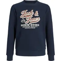 Jack & Jones Junior Sweat bleu nuit / rouille / blanc