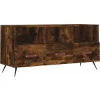 vidaXL Armoire TV chêne fumé 102x36x50 cm Bois composite