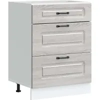 vidaXL Armoire basse de cuisine Kalmar Gris Sonoma Matériau dérivé du bois