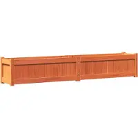 vidaXL Jardinière cire marron 180x31x31 cm bois de pin massif