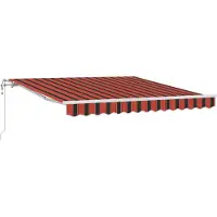 vidaXL Store à rallonge orange et marron 300 x 250 cm