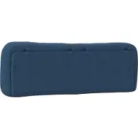 vidaXL Coussin de tête de lit "Hvar" bleu 180 cm Tissu