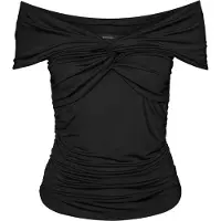 Vero Moda Vmsalla Off Shoulder Knot Top Jrs Top Noir L Femme Noir L