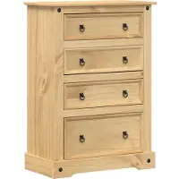 vidaXL Commode Corona 80x43x114 cm pin massif