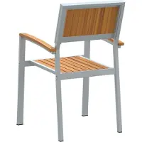 vidaXL : 2 chaises empilables, couleur marron, en bois d'acacia massif