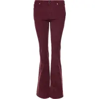 Superdry pour femme. W7010445A Jean skinny en velours côtelé marron à jambe évasée et taille moyenne (32/31), Casuel, Grenat, Coton