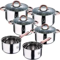San Ignacio Ensemble De Casseroles Acier Inoxydable 10 Pièces