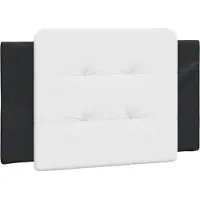 vidaXL Coussin de tête de lit "Zadar" blanc et noir 100 cm similicuir
