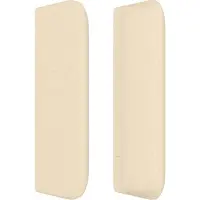 vidaXL Tête de lit avec oreilles Crème 183x16x118/128 cm Tissu