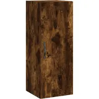 vidaXL Armoire murale chêne fumé 34,5x34x90 cm Bois composite
