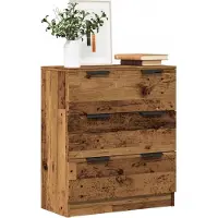 vidaXL Sideboard imitation vieux bois 60x30x70 cm Bois composite