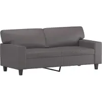 vidaXL Canapé 2 places Gris 140 cm Similicuir