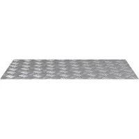 vidaXL Escalier Marche d'angle droit 4 pcs Argent 80 x 50 cm Aluminium
