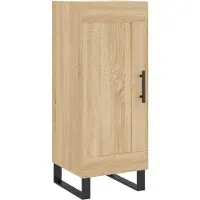 vidaXL Highboard chêne Sonoma 34,5x34x180 cm Matériau dérivé du bois