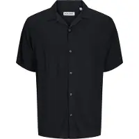 Jack & Jones Jeff Solid Resort Short Sleeve Shirt Noir L Homme