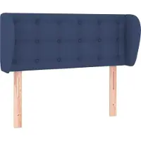 vidaXL Tête de lit avec oreilles bleu 83x23x78/88 cm Tissu