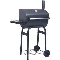 vidaXL Barbecue au charbon de bois Fumoir avec support inférieur Noir