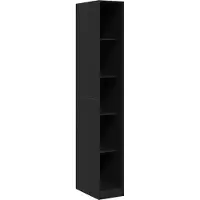 vidaXL Armoire noir aspect chêne 30 x 50 x 200 cm