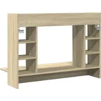 vidaXL Bureau mural chêne Sonoma 105x48x75 cm bois composite