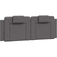 vidaXL Coussin de tête de lit "Viana" Gris 160 cm Similicuir