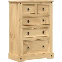 vidaXL Commode Corona 80x43x114 cm pin massif