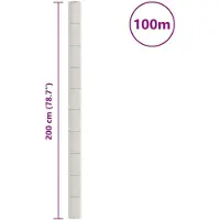 vidaXL Membrane anti-mauvaises herbes blanc 2x100 m PP