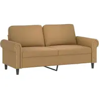 vidaXL Canapé à 2 places Marron 140 cm Velours