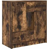 vidaXL Sideboard avec tiroirs et portes chêne fumé 70,5x34x74,5 cm