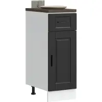 vidaXL Armoire basse de cuisine Porto Noir Bois composite