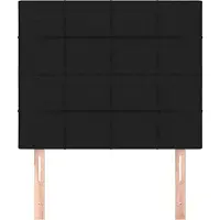 vidaXL Têtes de lit 2 pcs. noir 90x5x78/88 cm Tissu