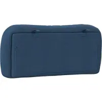 vidaXL Coussin de tête de lit "Hvar" bleu 90 cm Tissu