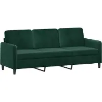 vidaXL Ensemble de canapés 2 pièces avec coussins vert foncé velours