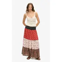Superdry Printed Long Skirt Multicolore S Femme