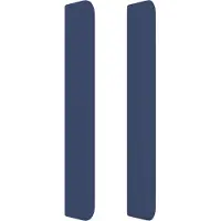 vidaXL Tête de lit avec oreilles bleu 93x16x118/128 cm Tissu